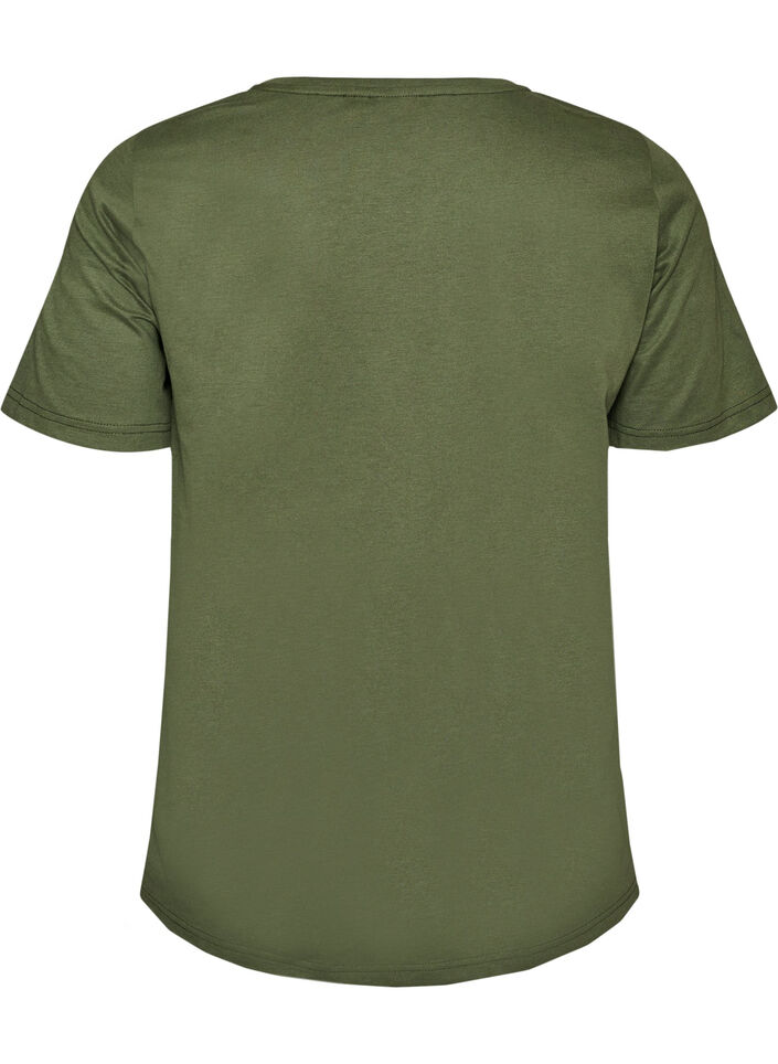 T-shirt med tryck, Gr&ouml;n, Packshot image number 1