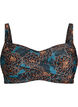 Vadderad bikinitopp med tryck, Bl&aring;, Packshot image number 0