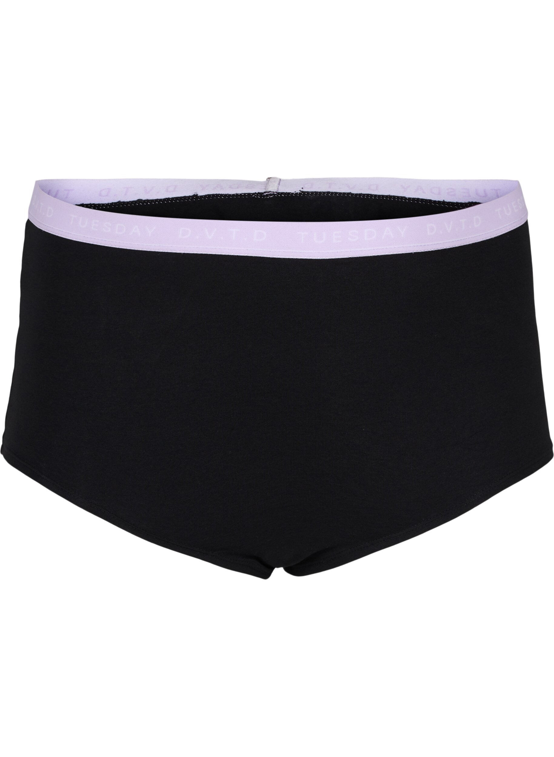 Zizzi 7-pack bomullshipsters med veckodagarna, Multi Pastel Pack, Packshot image number 3