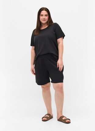 Lösa shorts med fickor, Black, Model image number 3