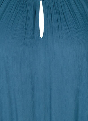 Viskostunika med 3/4 ärmar, Majolica Blue, Packshot image number 2