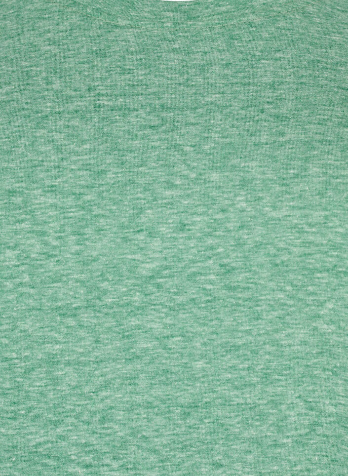 Melerad t-shirt med korta &auml;rmar, Gr&ouml;n, Packshot image number 2