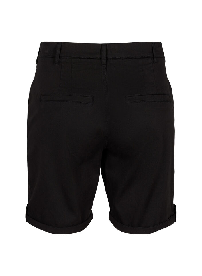 Chinoshorts med fickor, Black, Packshot image number 1