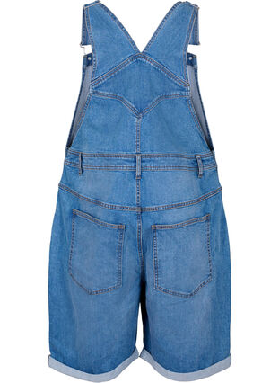 Denim overaller shorts, Light blue denim, Packshot image number 1