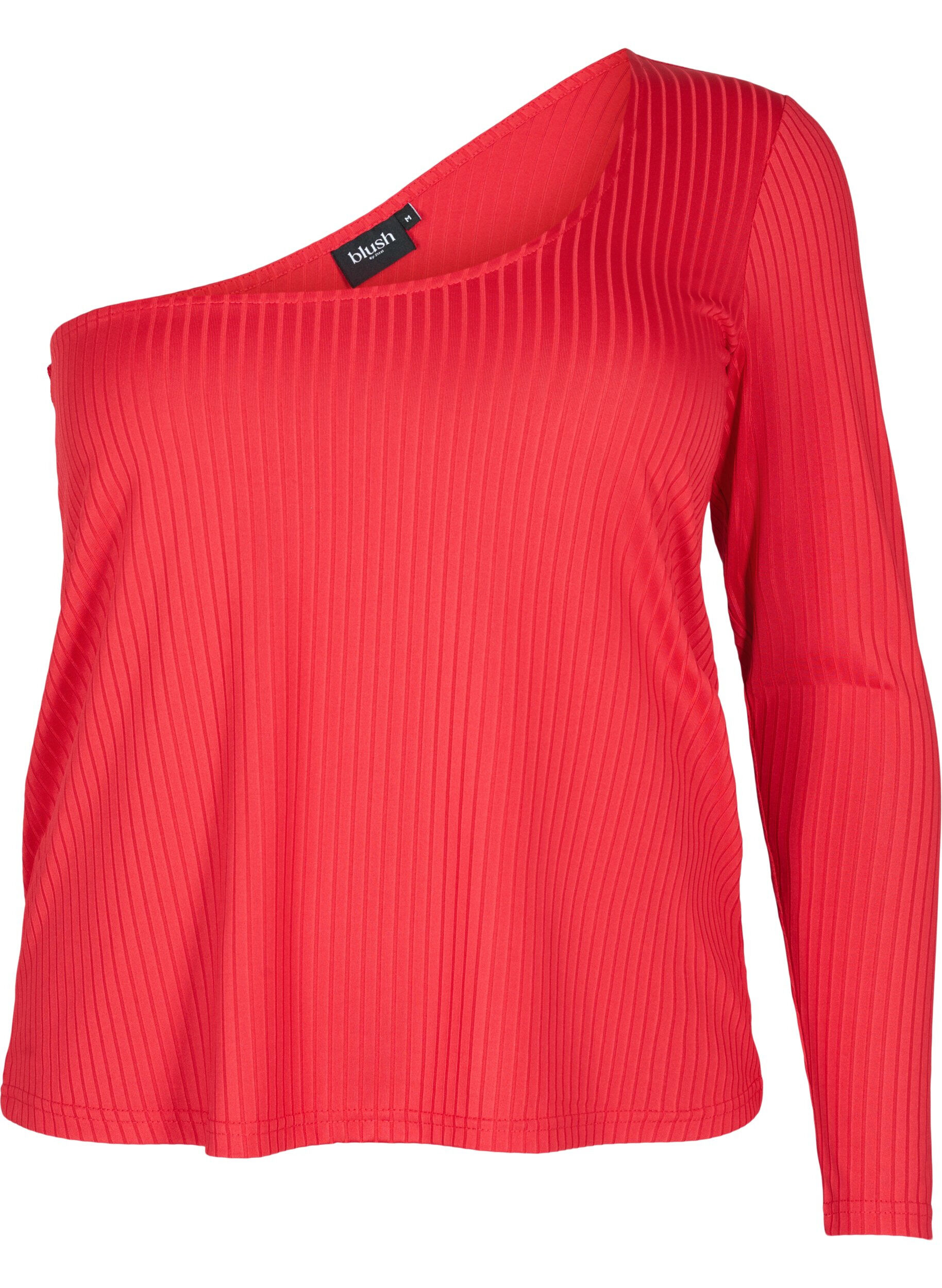 Zizzi One-shoulder-topp, Tango Red, Packshot image number 0