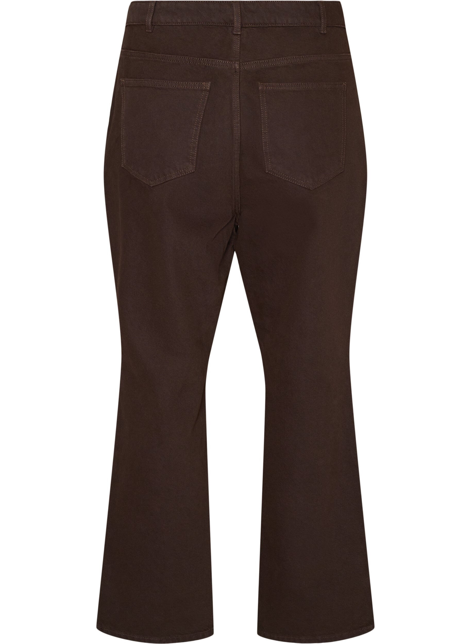 ZizziF&auml;rgade Kiana-jeans med rak passform, Brun, Packshot image number 1