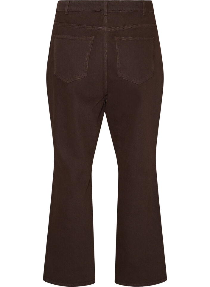 F&auml;rgade Kiana-jeans med rak passform, Brun, Packshot image number 1
