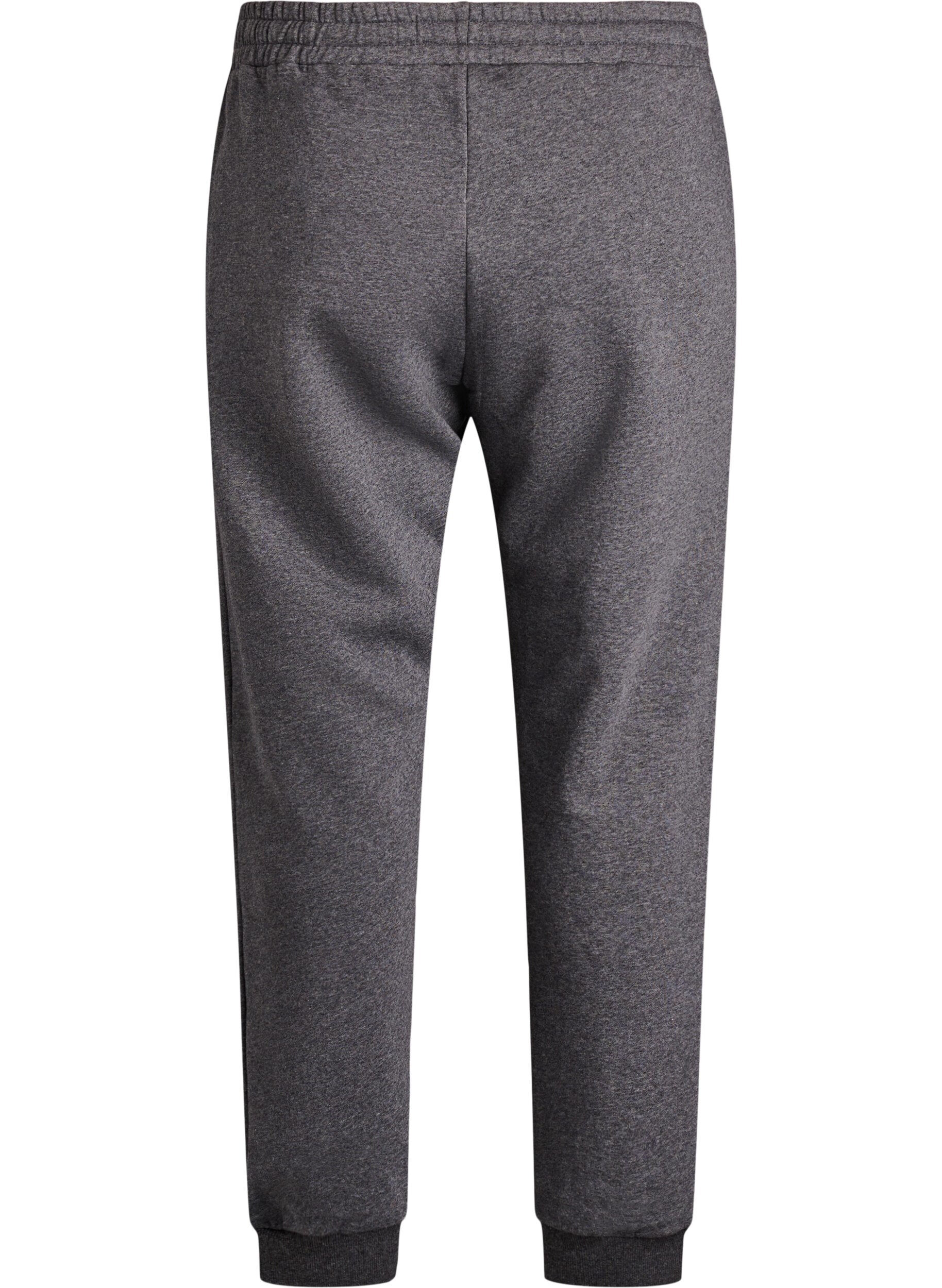 Zizzi Joggers med h&ouml;g midja, Gr&aring;, Packshot image number 1