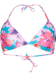 Triangel-bikinibehå med tryck, Pink Flower
