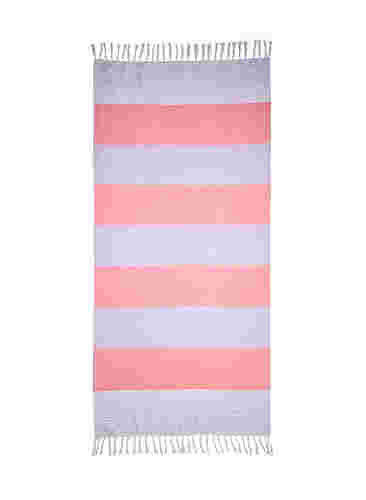 Randig handduk med fransar, Pastel Lilac Comb, Packshot image number 2