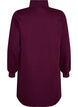 Sweatshirtkl&auml;nning med h&ouml;g ribbad krage och dragkedja, Lila, Packshot image number 1