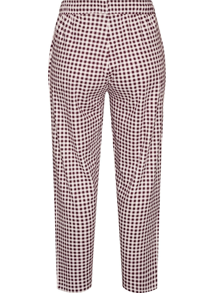 Pyjamasbyxor i bomull med h&ouml;g midja, R&ouml;d, Packshot image number 1