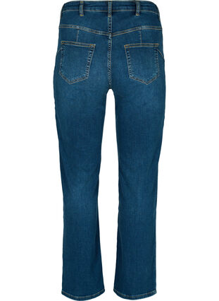 Gemma jeans med hög midja och push up, Blue denim, Packshot image number 1