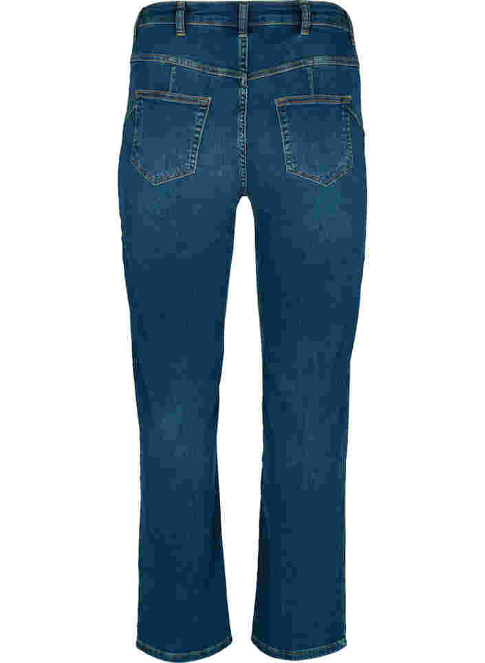 Gemma jeans med hög midja och push up, Blue denim, Packshot image number 1