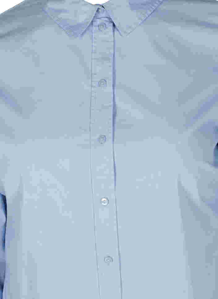 Ekologisk bomullsskjorta med krage och knappar, Blue Heron, Packshot image number 2