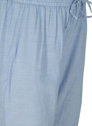 Randiga pyjamasbyxor i bomull och lös passform, White/Blue Stripe, Packshot image number 2
