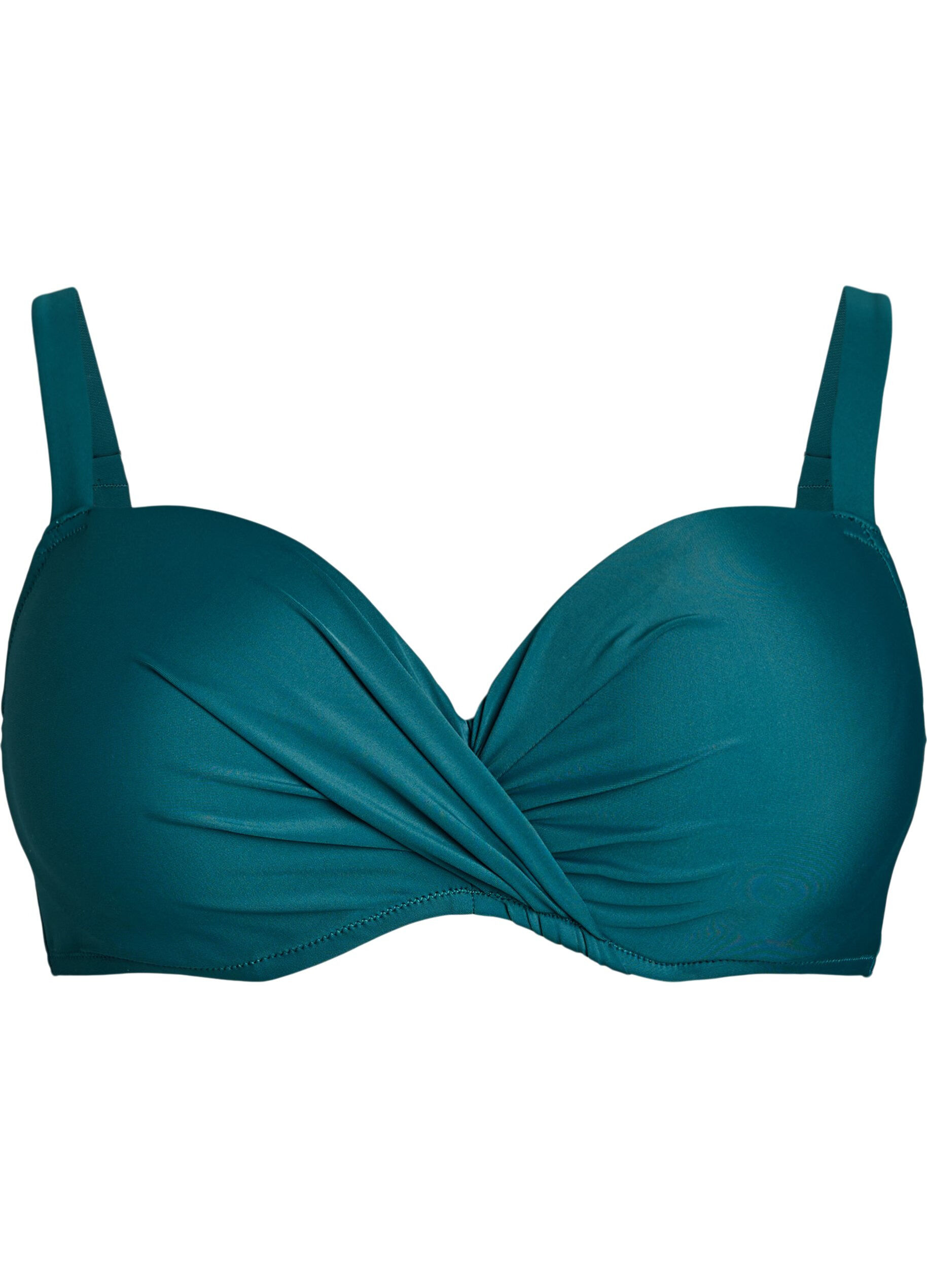 Bikinitopp med bygel och drapering