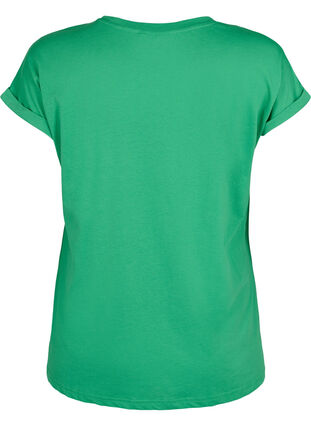 Kortärmad t-shirt i bomullsmix, Kelly Green, Packshot image number 1