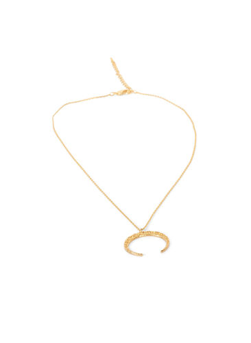 Guldfärgat halsband med hänge, Gold, Packshot image number 0