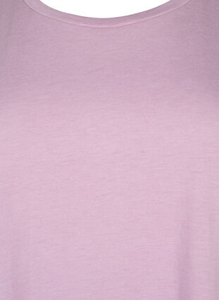 Kortärmad t-shirt i bomullsmix, Lavender Mist, Packshot image number 2