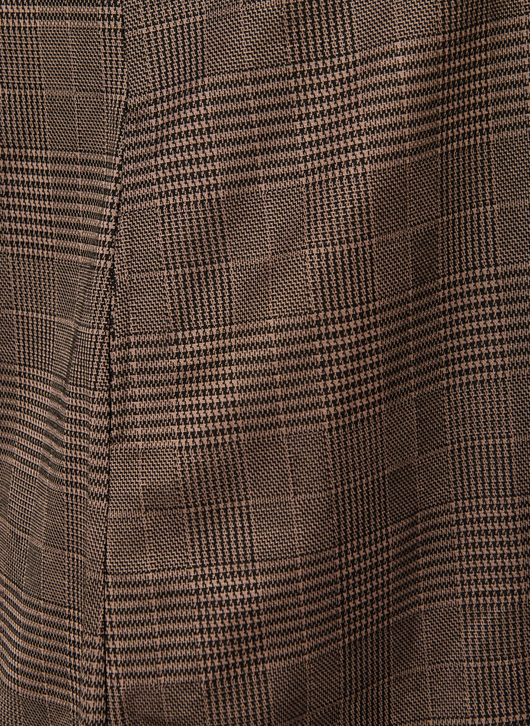 ZizziKort rutig kl&auml;nning med skjortkrage, Brun, Packshot image number 3