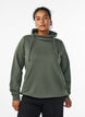 Sweatshirt med h&ouml;g krage och fickor, Gr&ouml;n, Model image number 0