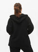 Sweatshirt med huva, Black, Model image number 1