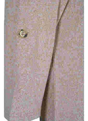 Blus med knappar och 3/4-ärmar, Umber Melange, Packshot image number 3