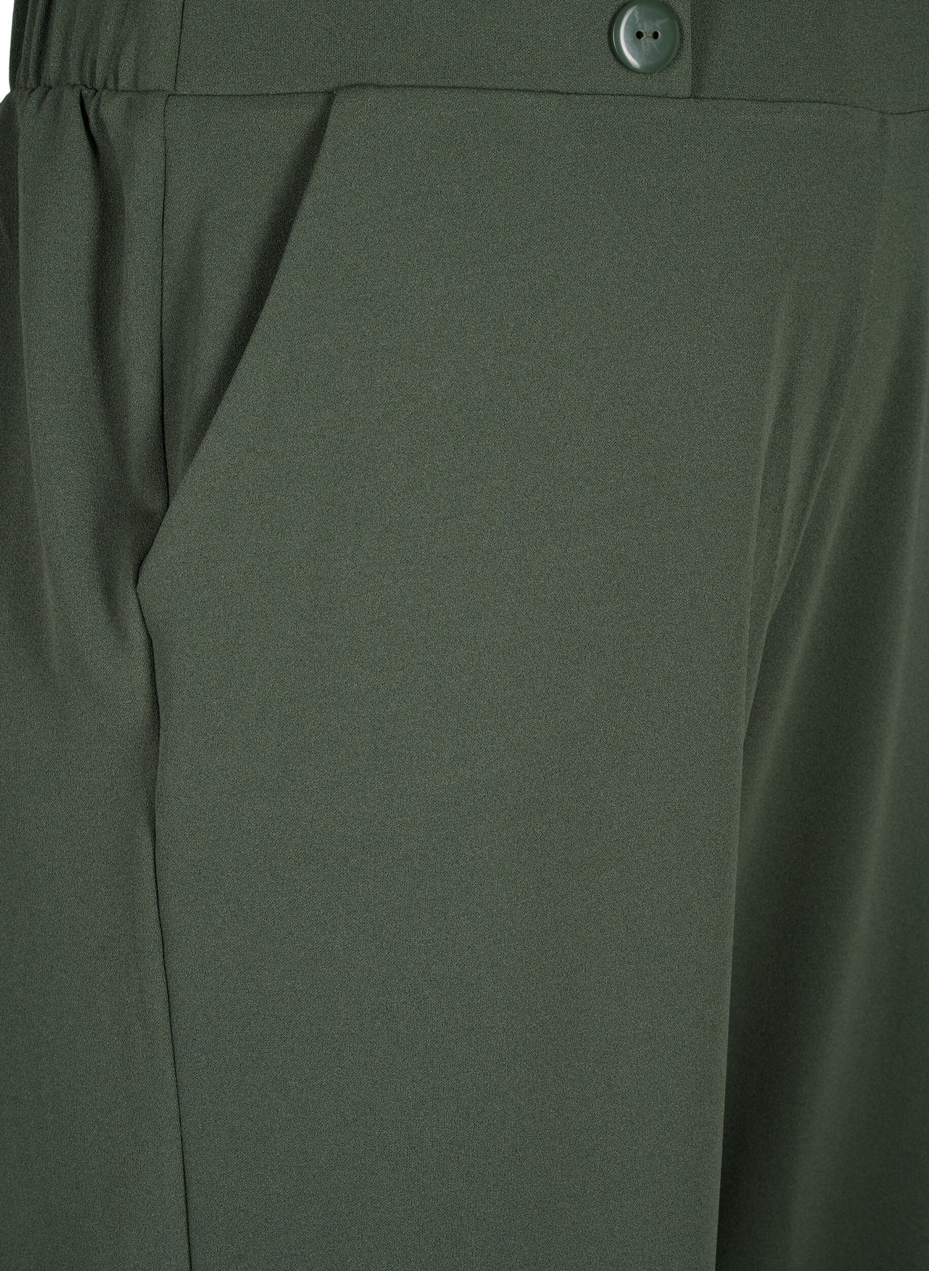 Zizzi7/8 byxor med l&ouml;s passform, Gr&ouml;n, Packshot image number 2