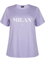 T-shirt från FLASH med tryck, Lavender