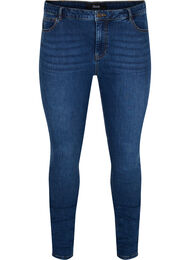Super slim Amy jeans med hög midja, Blue denim