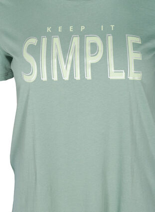 T-shirt i bomull med tryck, Chinois Green SIMPLE, Packshot image number 2