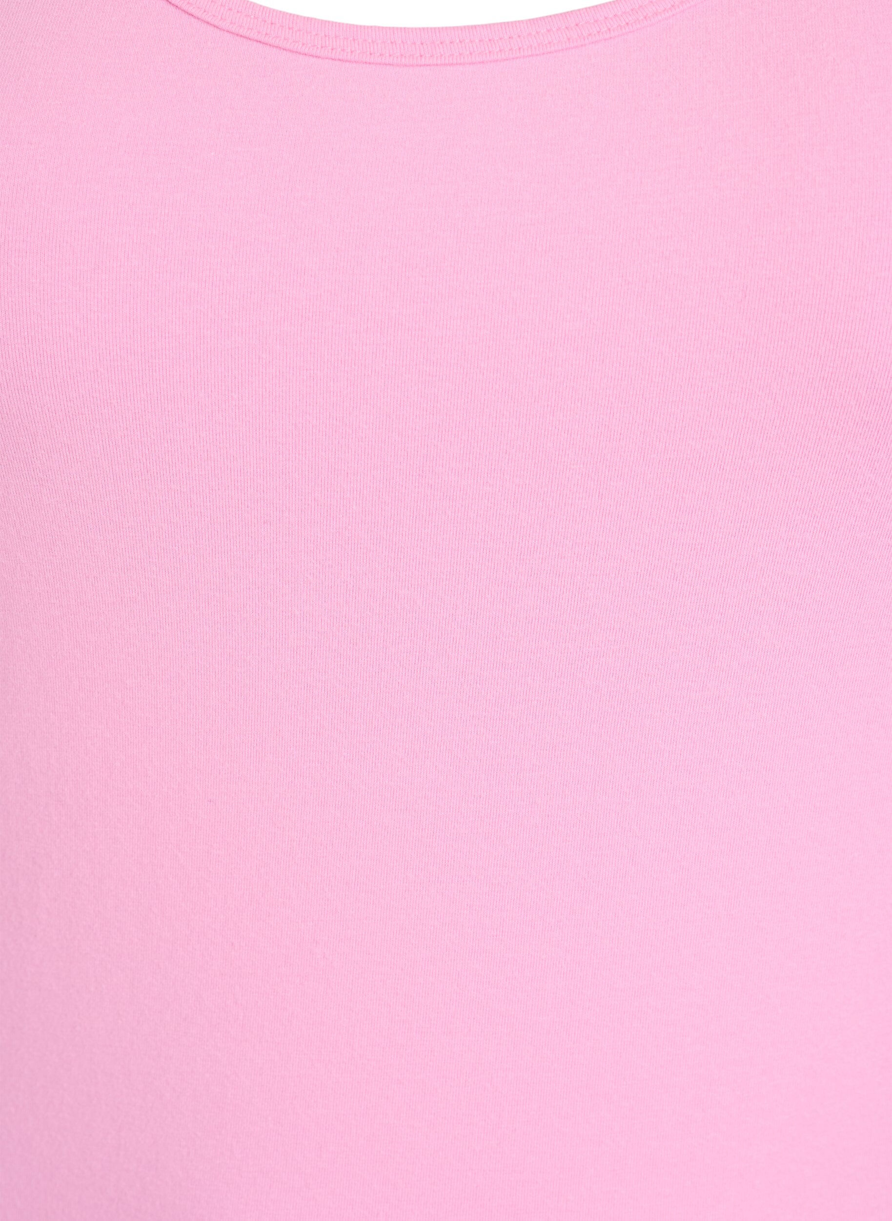 ZizziSolid f&auml;rg bas topp i bomull, Rosa, Packshot image number 2