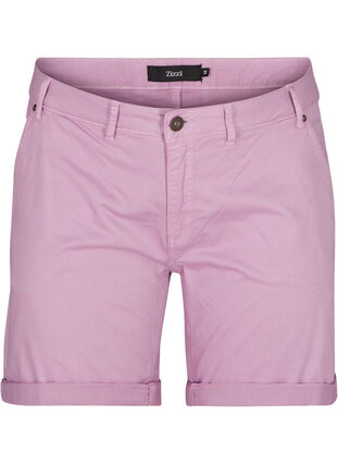 Regular fit shorts i bomull, Lavender Mist, Packshot image number 0