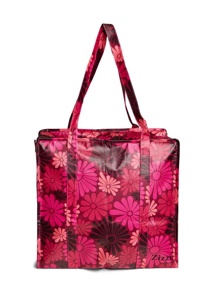 Shoppingsv&auml;ska med dragkedja, R&ouml;d, Packshot image number 1