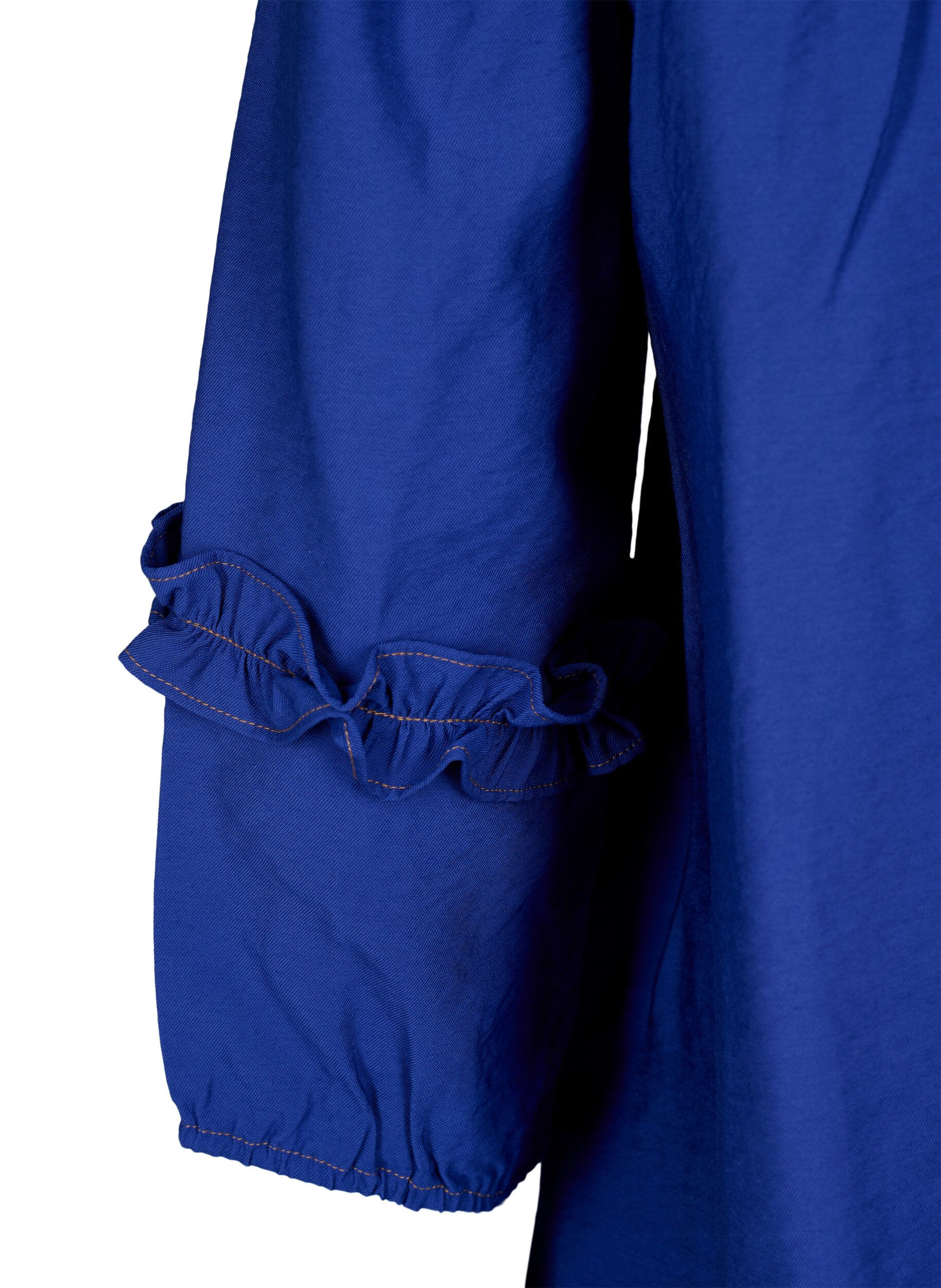 Zizzi Blus med ruffles, Surf the web, Packshot image number 3