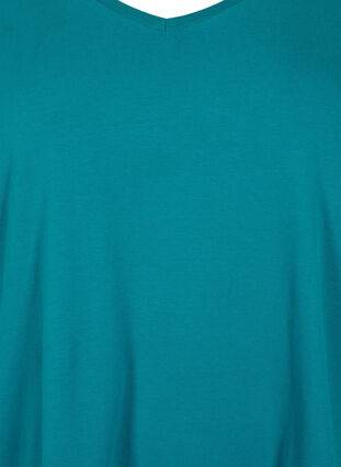 Enfärgad t-shirt i bomull, Deep Lake, Packshot image number 2