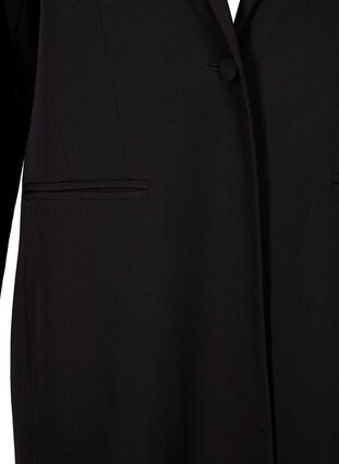 Klassisk lång blazer, Black, Packshot image number 2