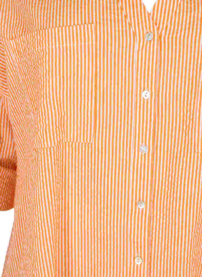 Randig bomullsskjorta med 3/4-ärmar, Exuberance Stripe, Packshot image number 2