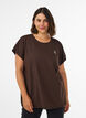 Enf&auml;rgad tr&auml;nings-T-shirt, Brun, Model image number 0