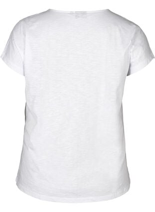 T-shirt med tryck, Bright White W. mood indigo, Packshot image number 1