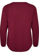 Blus i viskos med v-ringning och rundad nederkant, R&ouml;d, Packshot image number 1