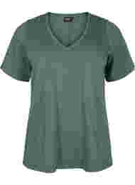 FLASH - V-ringad T-shirt, Balsam Green