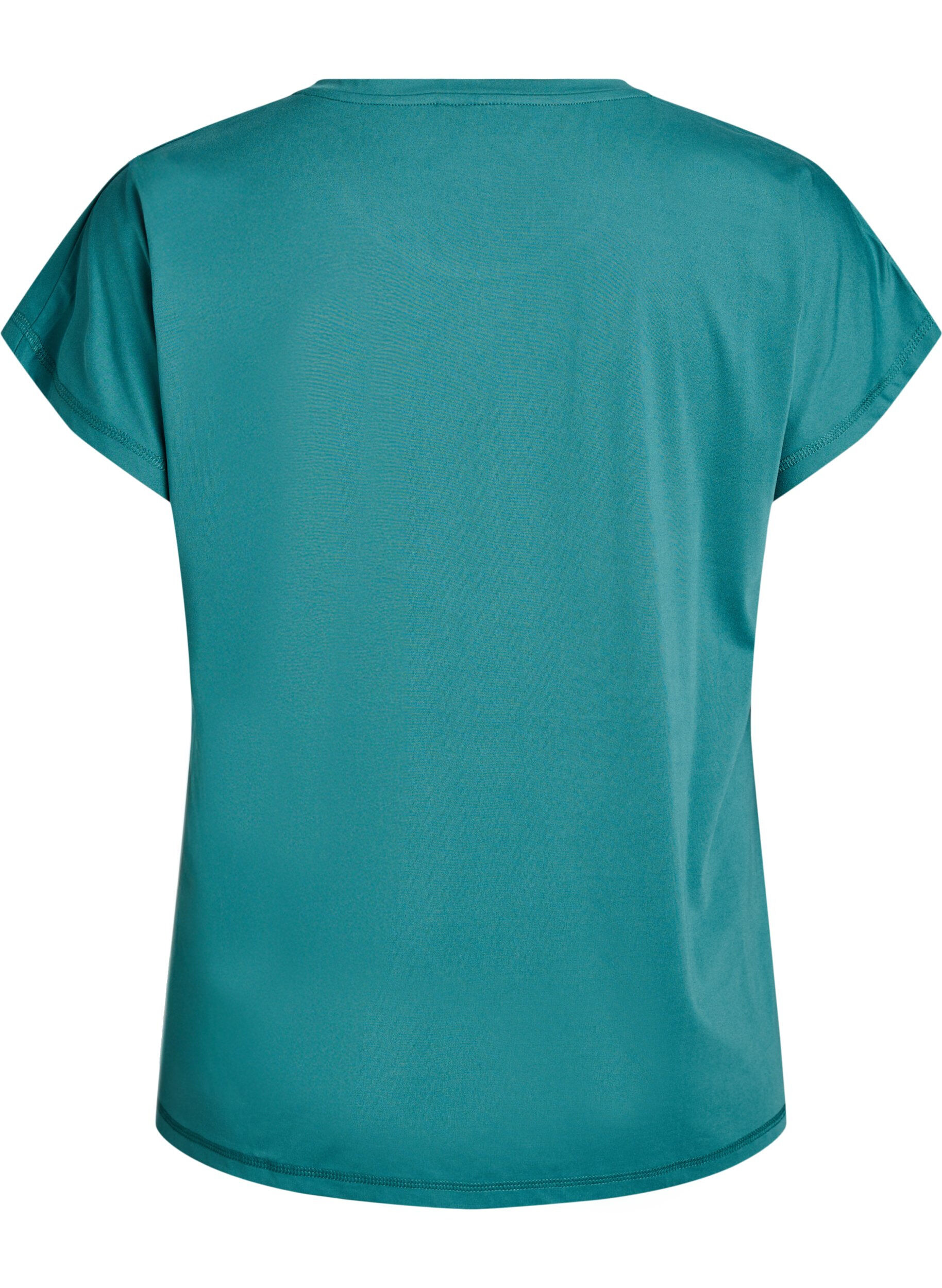 ZizziEnf&auml;rgad tr&auml;nings-T-shirt, Bl&aring;, Packshot image number 1