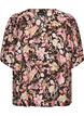 Blus i viskos med v-ringning, Rosa, Packshot image number 0