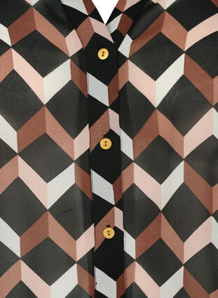 Skjorta med v-ringning och mönster, Graphic AOP, Packshot image number 2