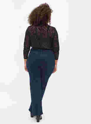 Gemma jeans med regular fit och hög midja, Dark blue, Model