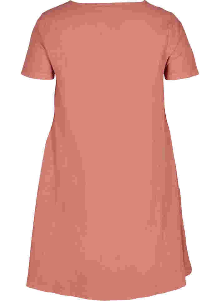 Kortärmad klänning i bomull, Canyon Rose , Packshot image number 1
