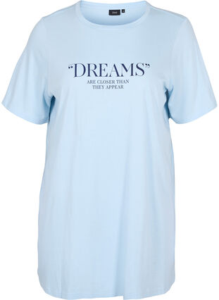 Oversize sovtröja i ekologisk bomull, Cashmere Blue DREAMS, Packshot image number 0