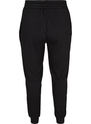 Sweatpants med fickor och dragsko, Black, Packshot image number 1